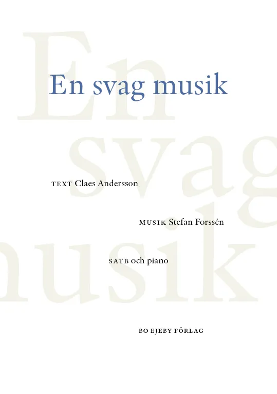 En svag musik