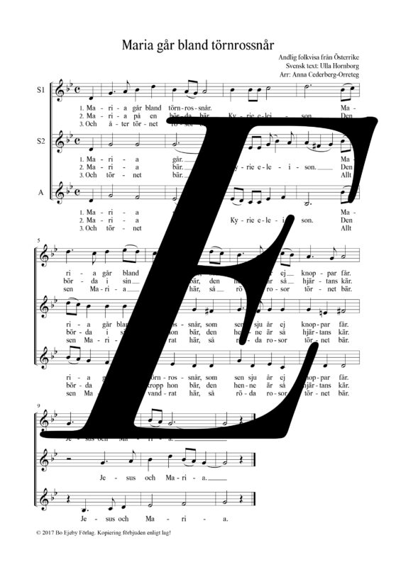 Maria går bland törnrossnår