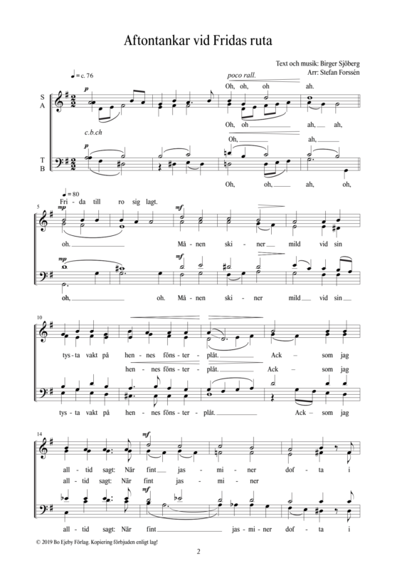 Aftontankar vid Fridas ruta