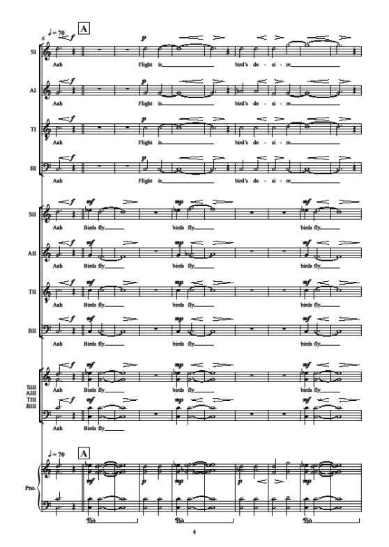 Flight sought us out 3 choirs