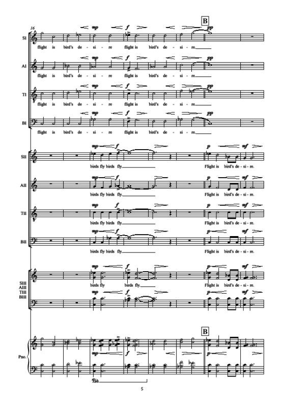 Flight sought us out 3 choirs