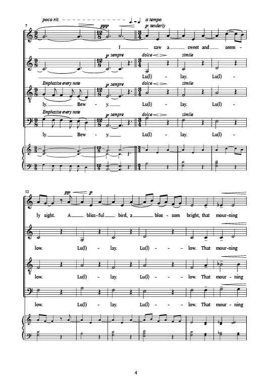 I saw a sweet … SATB
